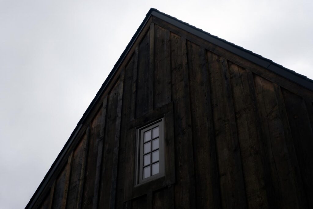 House with shou sugi ban siding