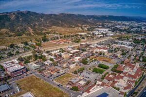 Aerial view of downtown Temecula, CA