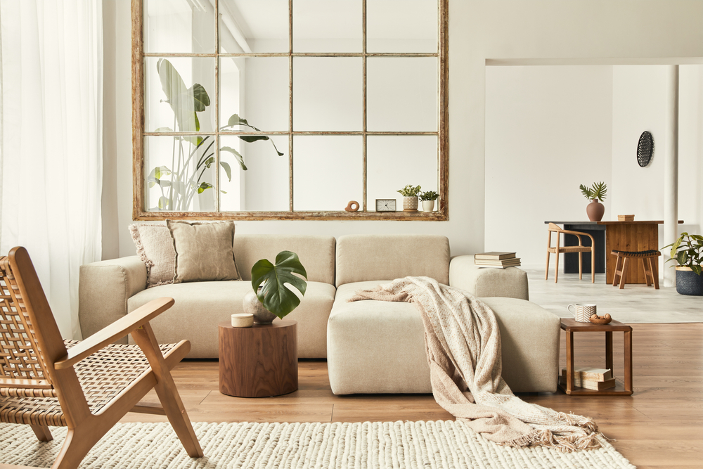 Living room displaying good principles of feng shui