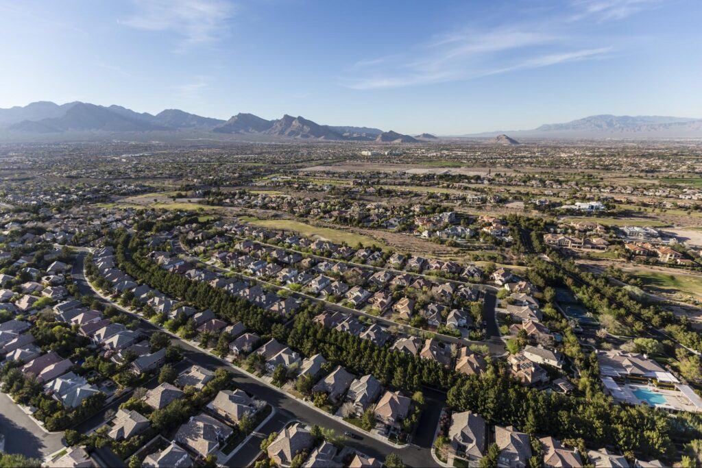 Aerial view of Summerlin, Nevada