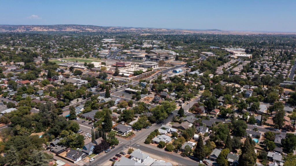 Aerial image of Folsom, California